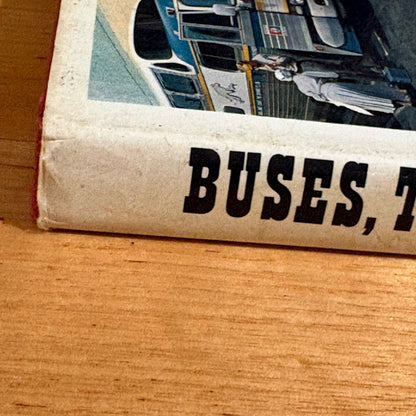 Buses, Trolleys and Trams by Chas S. Dunbar Hardcover Transport History VTG