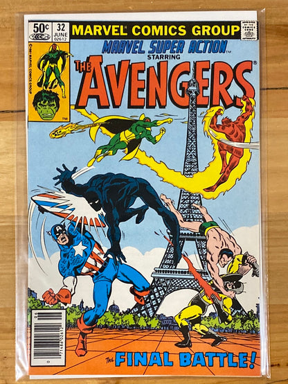 MARVEL SUPER ACTION (1977) STARRING THE AVENGERS #25, 31-37 (FN)