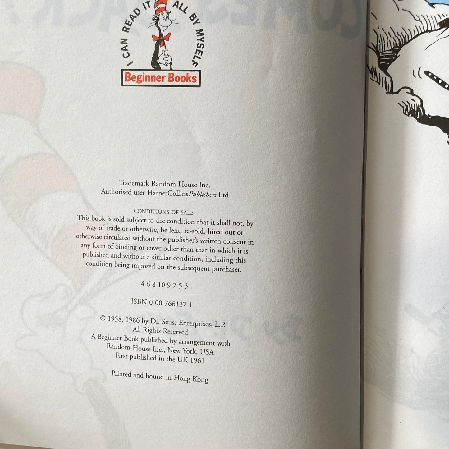 The Cat In The Hat Comes Back Dr Seuss Book Hardcover GD