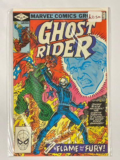 GHOST RIDER (1973) MARVEL COMIC BOOKS x 8 BUNDLE GRADE FN