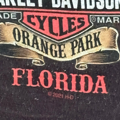 Harley Davidson T-Shirt Black Sz XL Short Sleeve Adamec 90th Anniversary