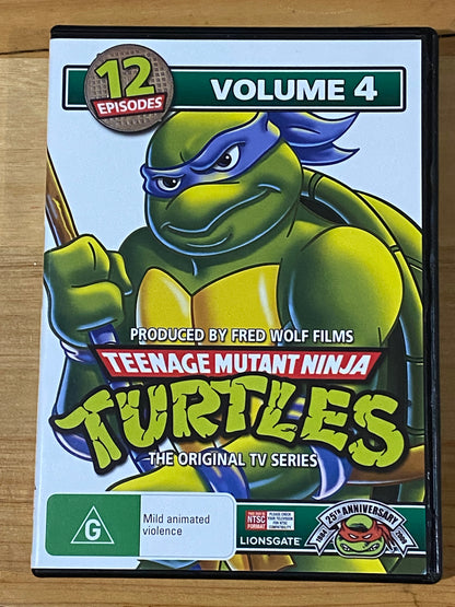 Teenage Mutant Ninja Turtles Original TV Series DVD Volumes 4 & 12 NTSC 4 VGC