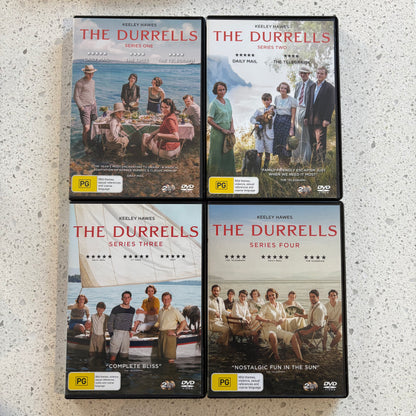 The Durrells Series 1-4 Complete Set DVD BBC Adaptation PAL 2,4 VGC