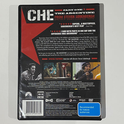 Che Part 1 The Argentine DVD Benicio Del Toro PAL 4 VGC