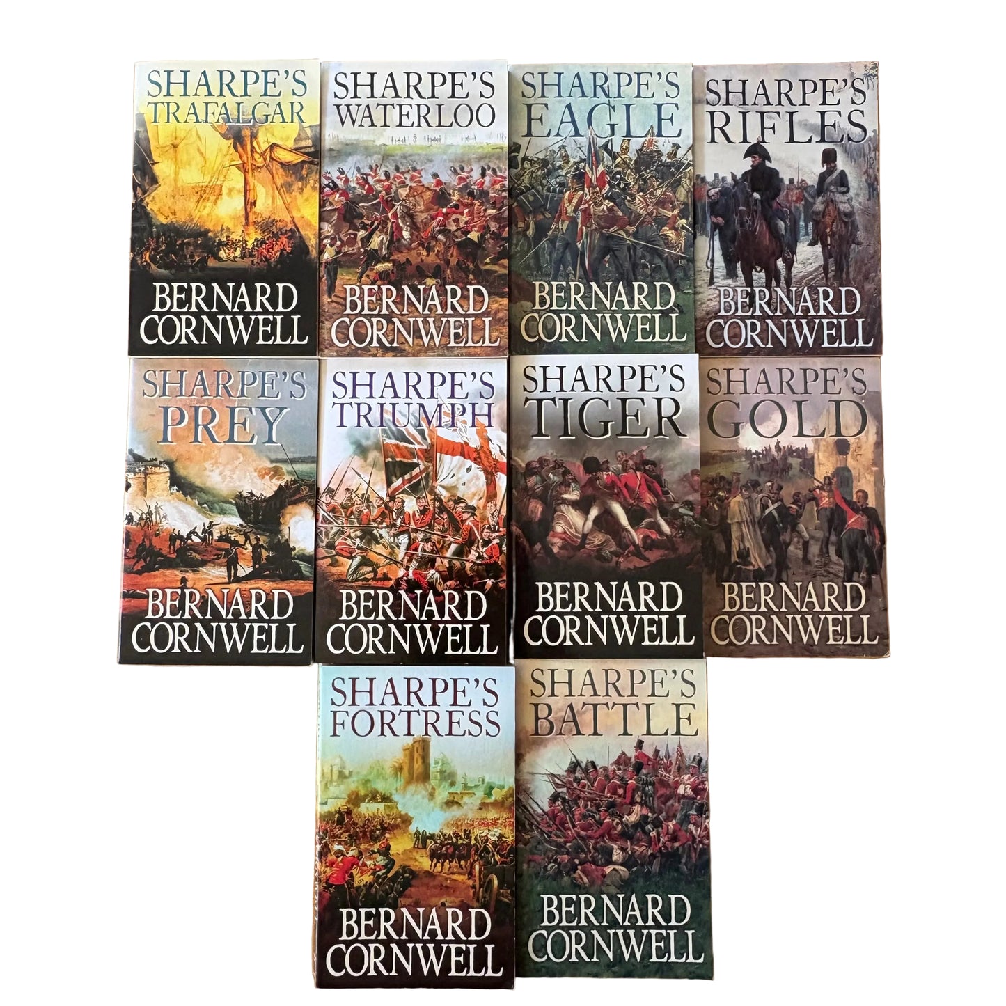 Sharpe Bernard Cornwell Historical Military Bundle of 10 Paperbacks VGC