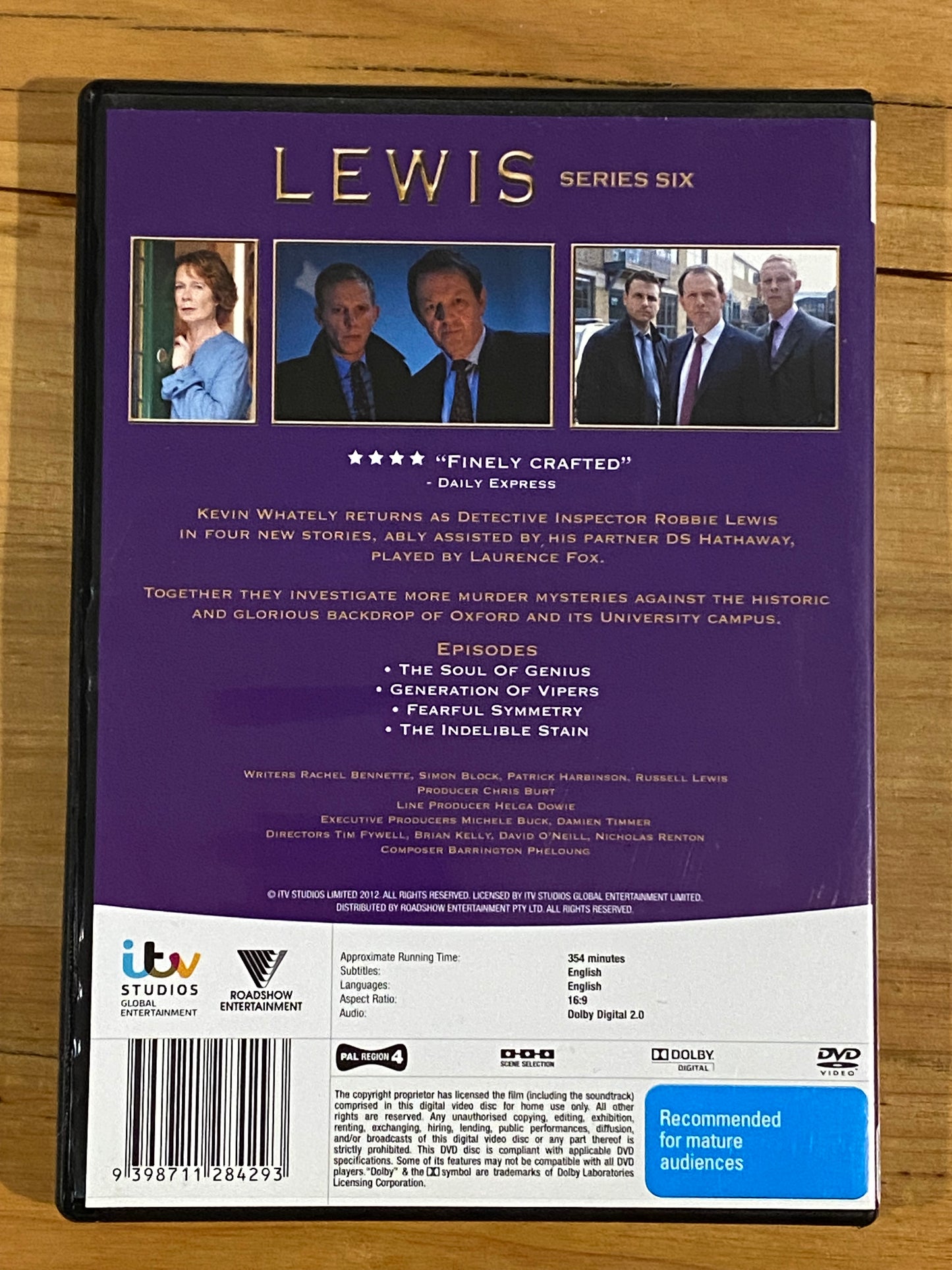 Lewis Series 6-8 DVD ITV Crime Drama Inspector Morse Spin-off PAL 4 VGC