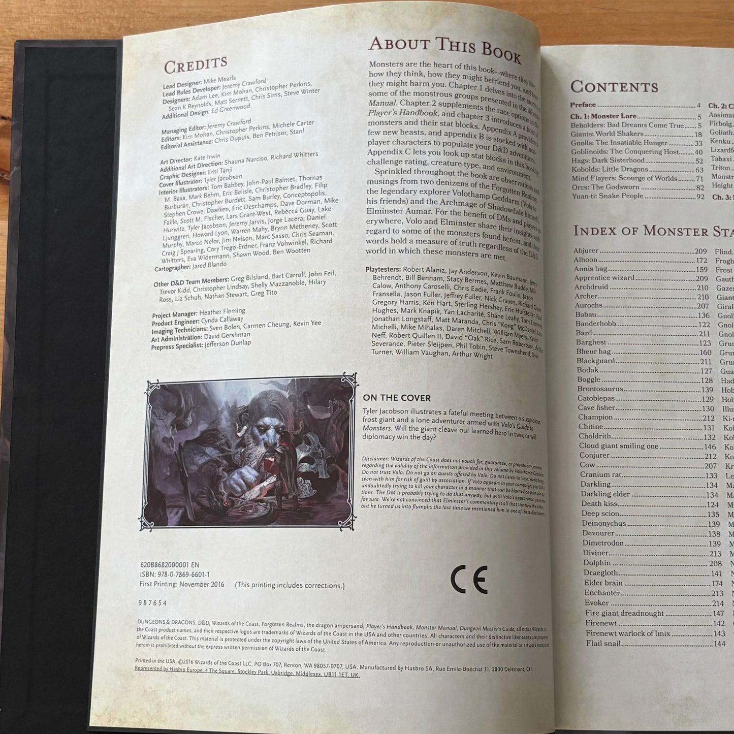 Volo's Guide To Monsters Dungeons & Dragons Hardcover 2016 GD