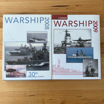 Warship 2008 and 2009 2 Book Bundle Conway Hardcover Maritime History GD