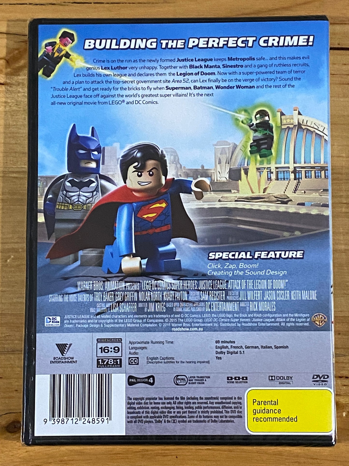 Lego DC Comics Super Heroes 3 DVD Bundle PAL 4 2 Are New And Sealed