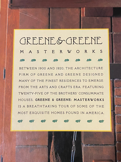 Greene & Greene Masterworks Hardcover US Architecture 1998 GD