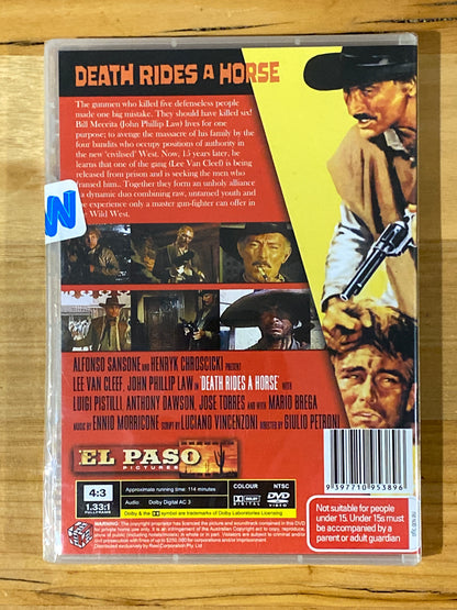 Death Rides A Horse Western DVD Lee Van Cleef El Paso Pictures PAL 4 New Sealed