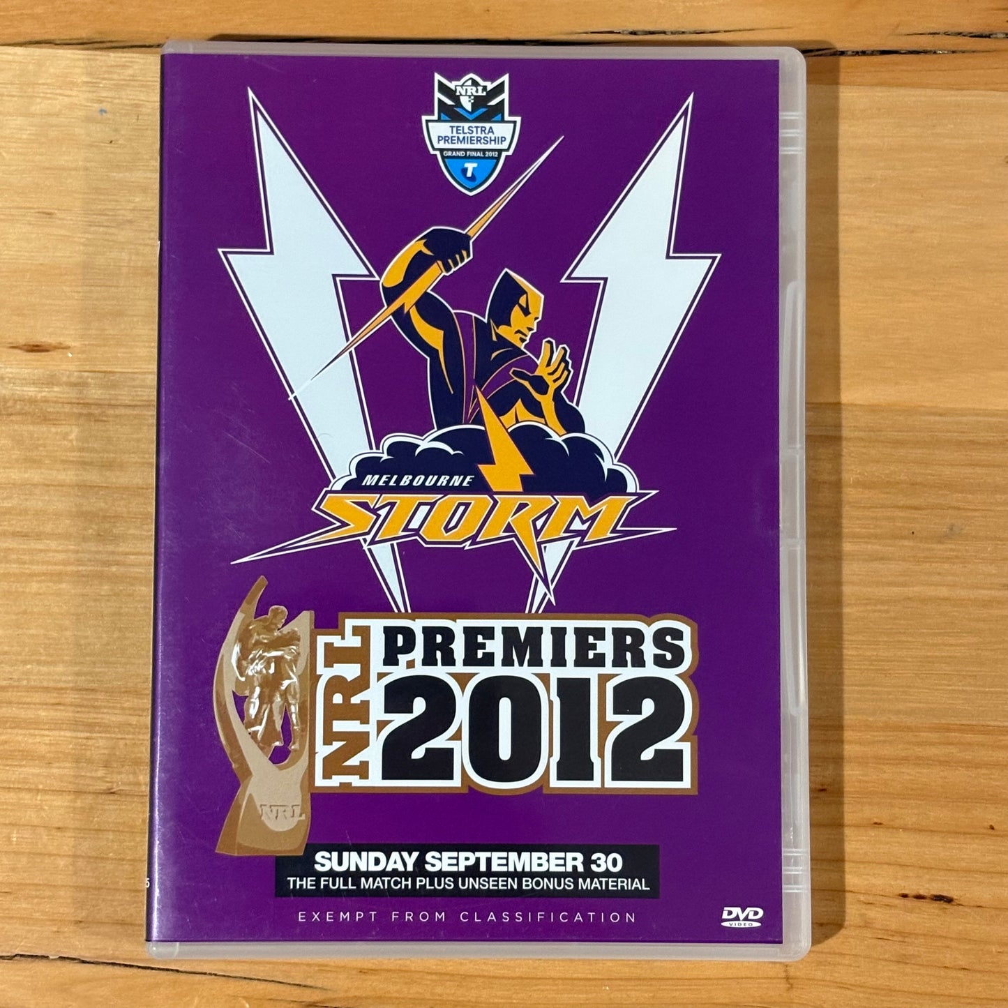 Melbourne Storm NRL Premiers 2009 and 2012 DVD Grand Final PAL 4 VGC