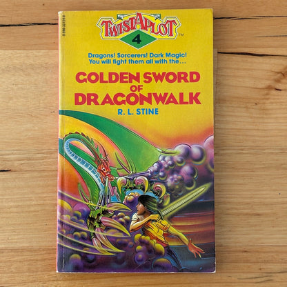 Golden Sword of Dragonwalk by R.L. Stine Twistaplot #4 Paperback 1983 GD