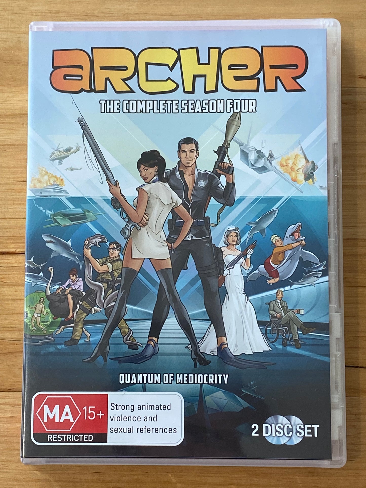 Archer The Complete Seasons 1,2 & 4 DVD Cult Animation 2-Disc Sets NTSC 4 VGC