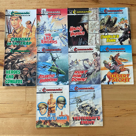 Commando War Comics 1881-1890 Complete Set DC Thomson GD