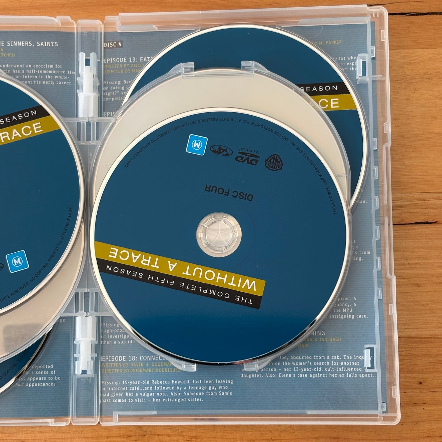 Without A Trace Series 1-3 & 5 DVD 4-Disc PAL 4 - 1 and 2 are New Sealed