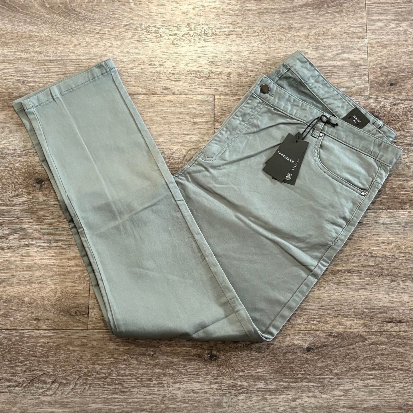 Tarocash Men’s Chinos Mid-Green Sz 44-inch Waist Stretch Zip Fly New With Tags