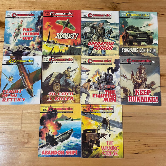 Commando War Comics 1891-1900 Complete Set DC Thomson GD