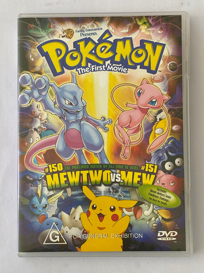 Pokémon The First Movie DVD PAL 4 VGC