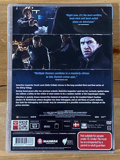 The Killing Volume 3 DVD 3-Disc Set Danish Drama PAL ALL VGC