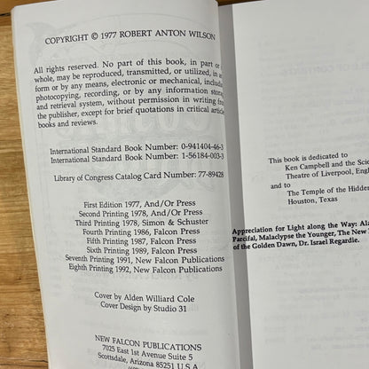 Cosmic Trigger Volume 1 by Robert Anton Wilson Paperback 1992 GD