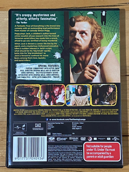 A Fantastic Fear Of Everything DVD Simon Pegg PAL 4 VGC