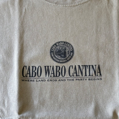 Cabo Wabo Cantina Tequila T-Shirt Cream Short Sleeve Size Medium