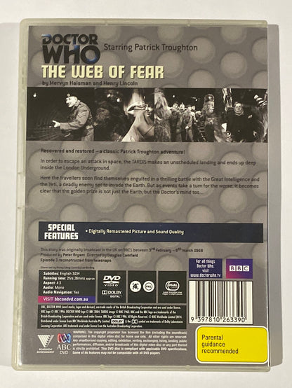 Doctor Who The Web of Fear BBC TV Restored DVD PAL 4 Patrick Troughton VGC