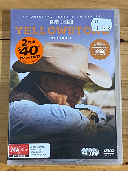 Yellowstone Season 1 DVD Kevin Costner 4-Disc NTSC 4 Brand New Sealed