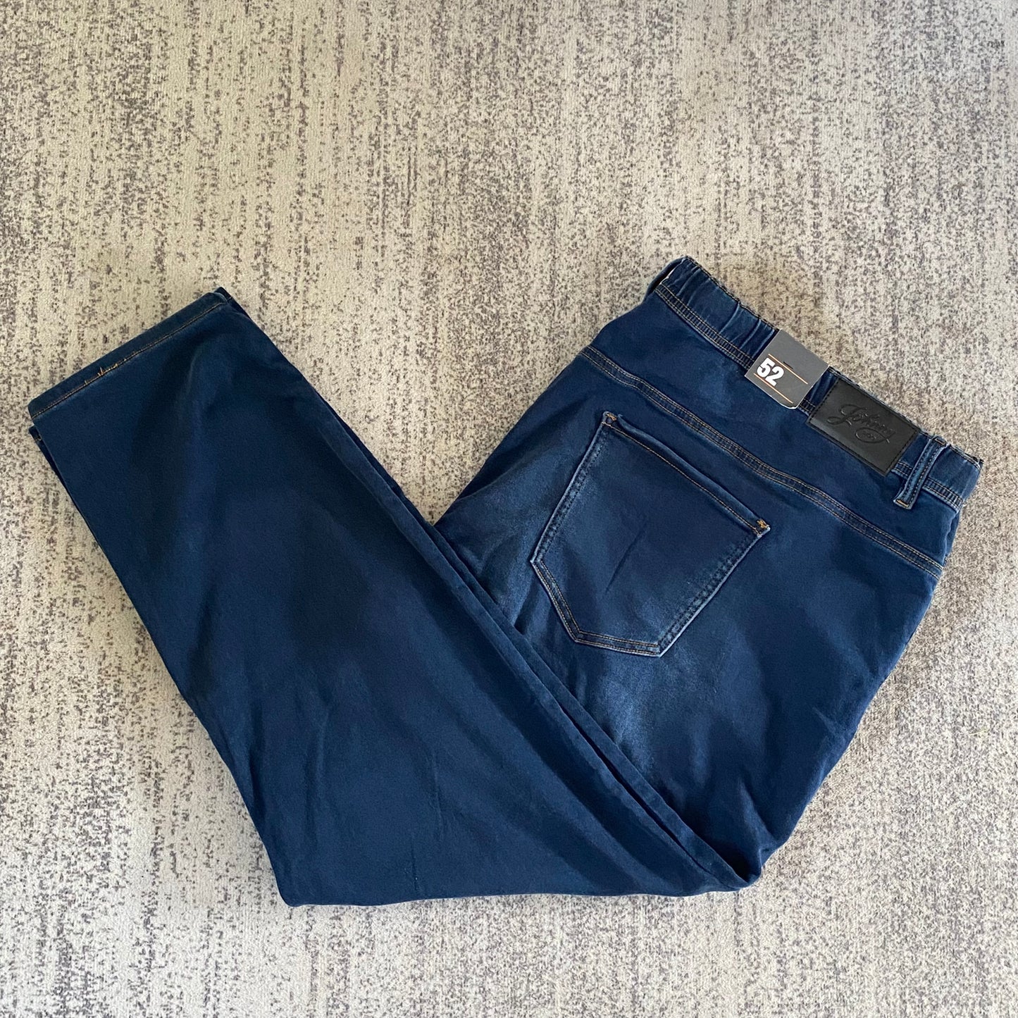 Johnny Bigg Men’s Blue Jeans SZ 52-inch Waist Draw String New Without Tags