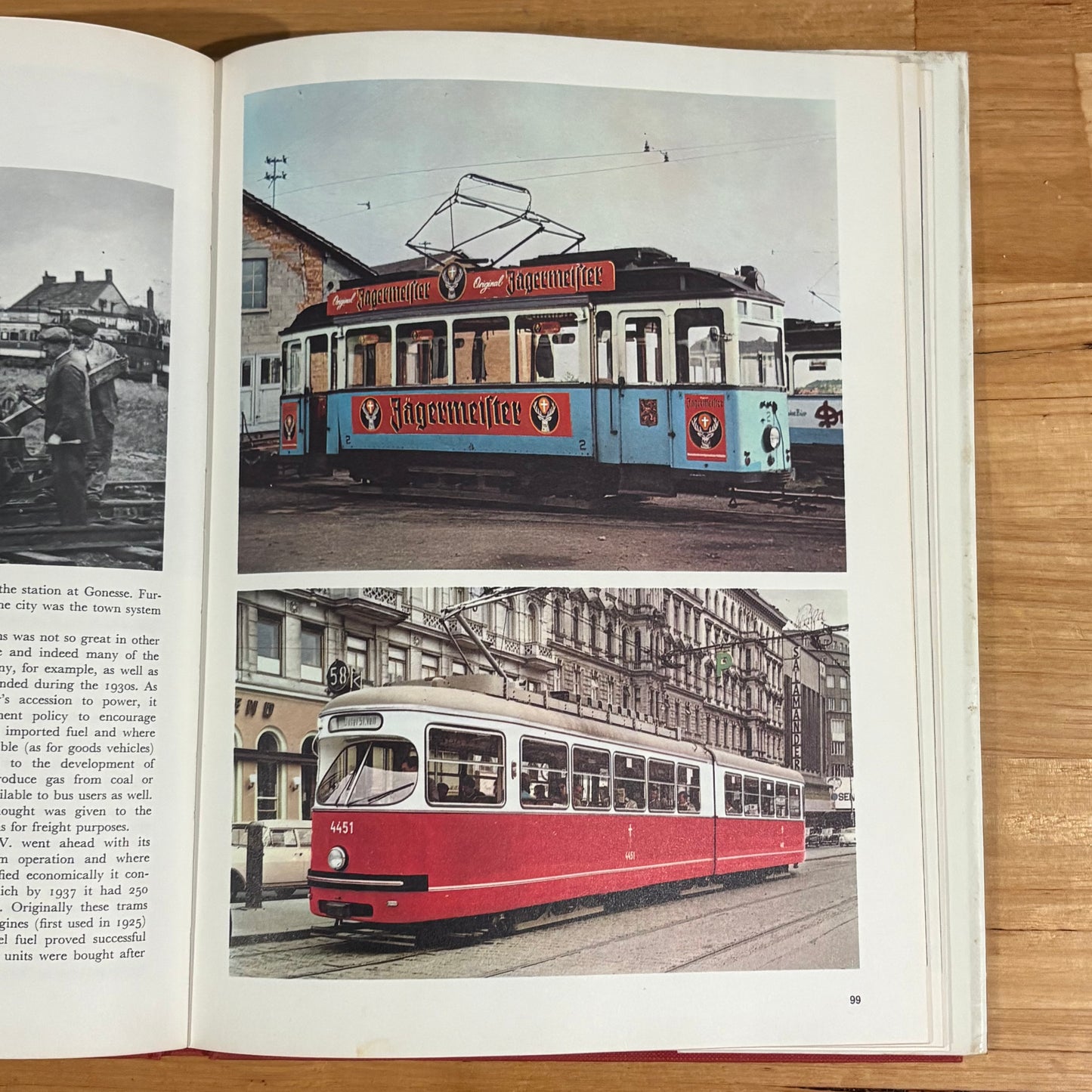 Buses, Trolleys and Trams by Chas S. Dunbar Hardcover Transport History VTG