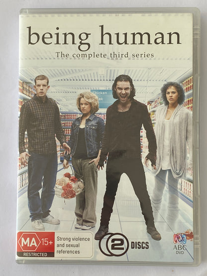 Being Human Series 3 DVD 2-Disc Set British Supernatural Drama PAL 4 VGC