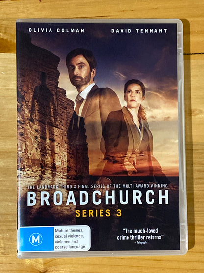 Broadchurch Series 1 & 3 DVD BBC Drama 3-Disc PAL 4 VGC