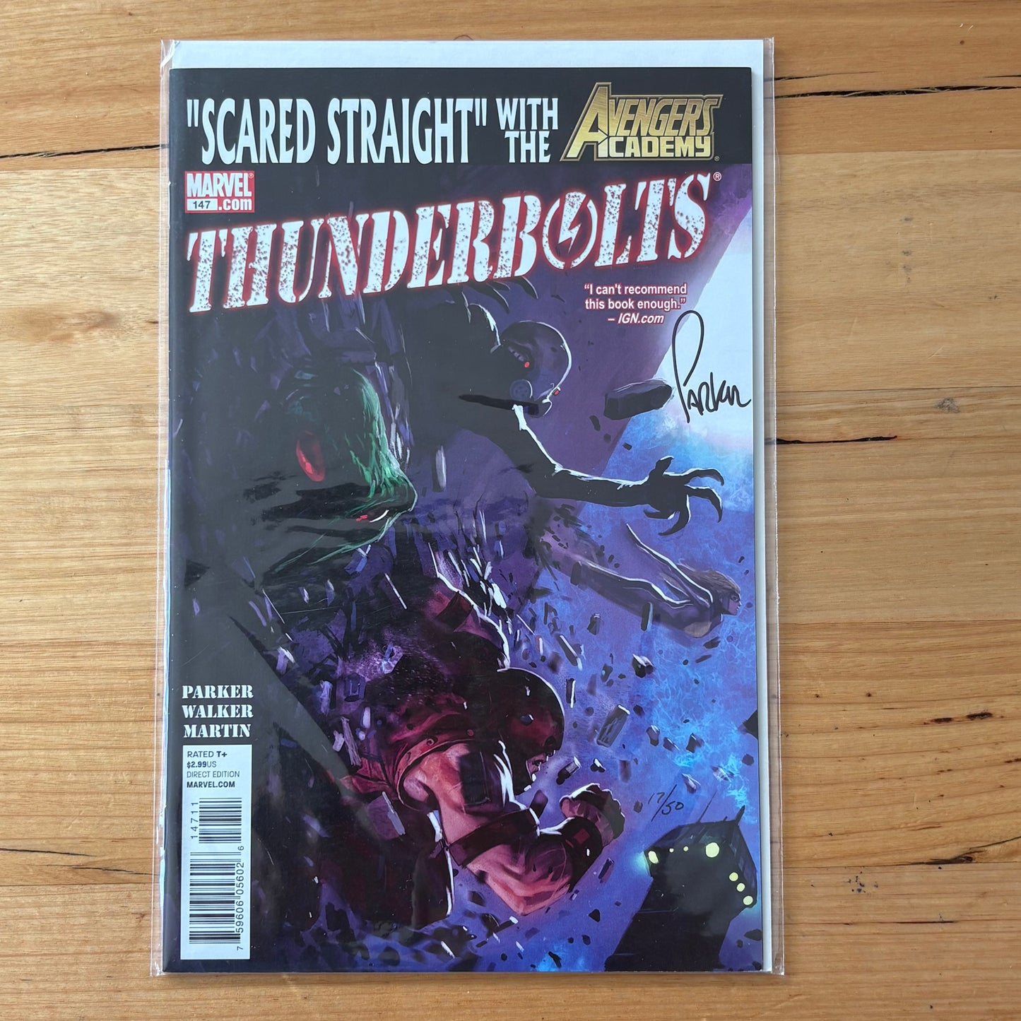 Thunderbolts (2006) #147 Signed by Jeff Parker With COA Marvel Comics