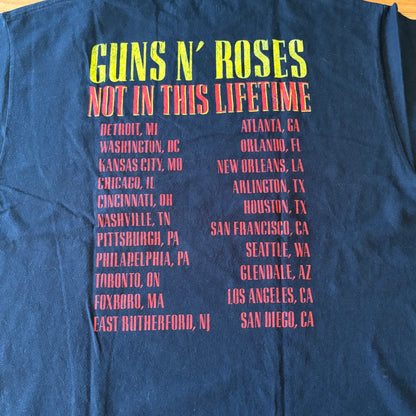 Guns N' Roses Not In This Lifetime T-Shirt Black Short Sleeve Size Large