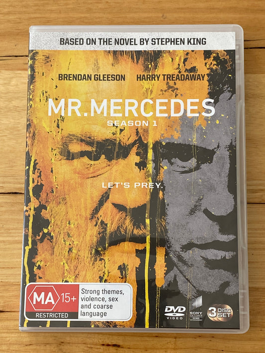 Mr Mercedes Season 1 DVD Based on Stephen King Novel 3-Disc PAL 2,4 VGC