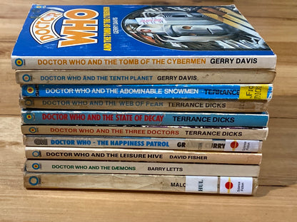 Doctor Who 10 Paperbacks Target Books 1970s, 80s and 90s VGC Bundle 6
