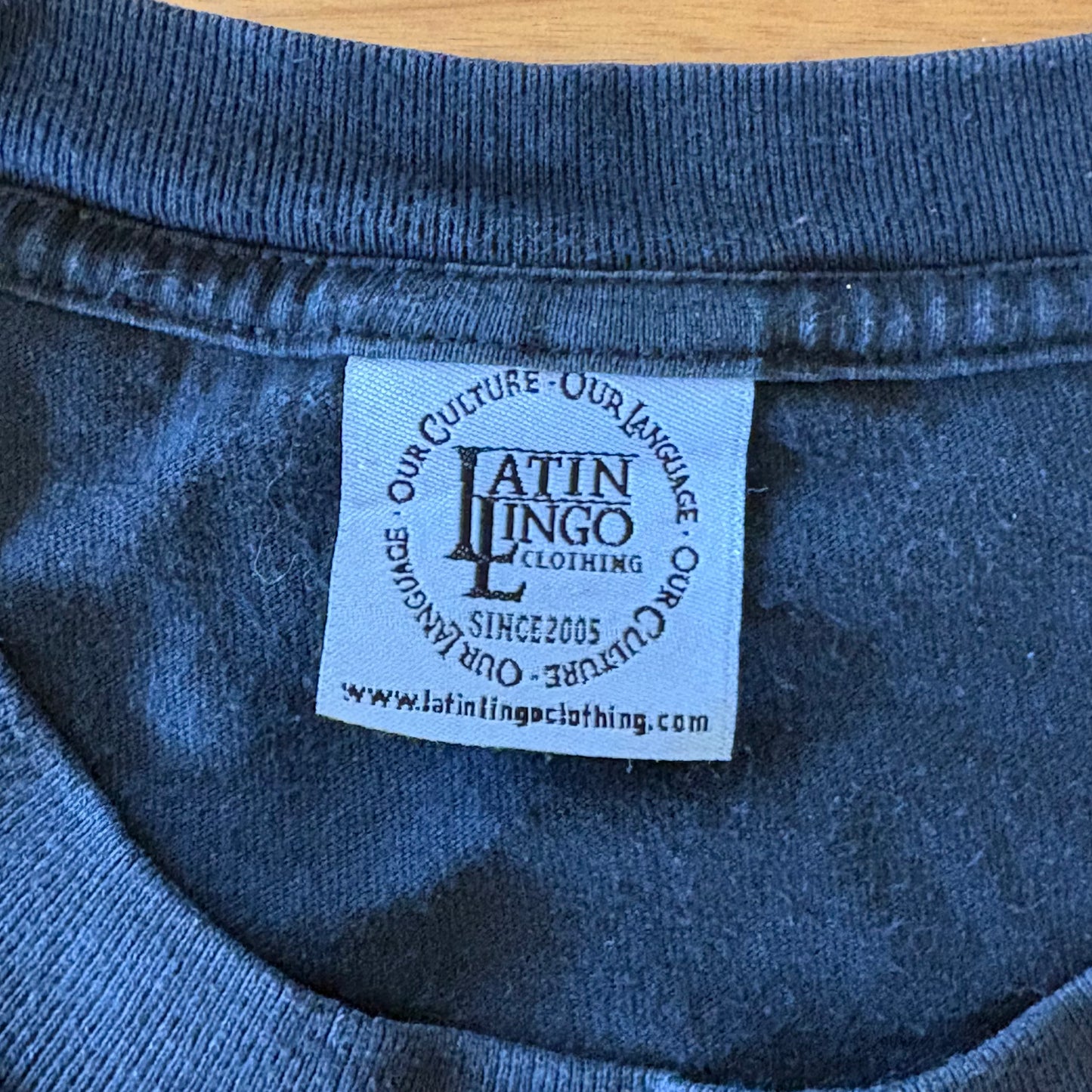 Latin Lingo Versanchez T-Shirt Black Short Sleeve Size XL