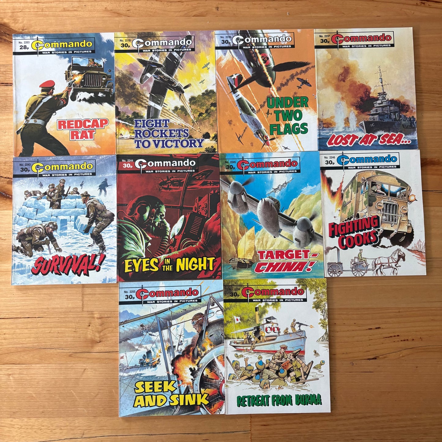 Commando War Comics x 10 Bundle All Published 1988 & 1989 DC Thomson GD