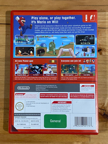 Wii New Super Mario Brothers With Manual Video Game VGC