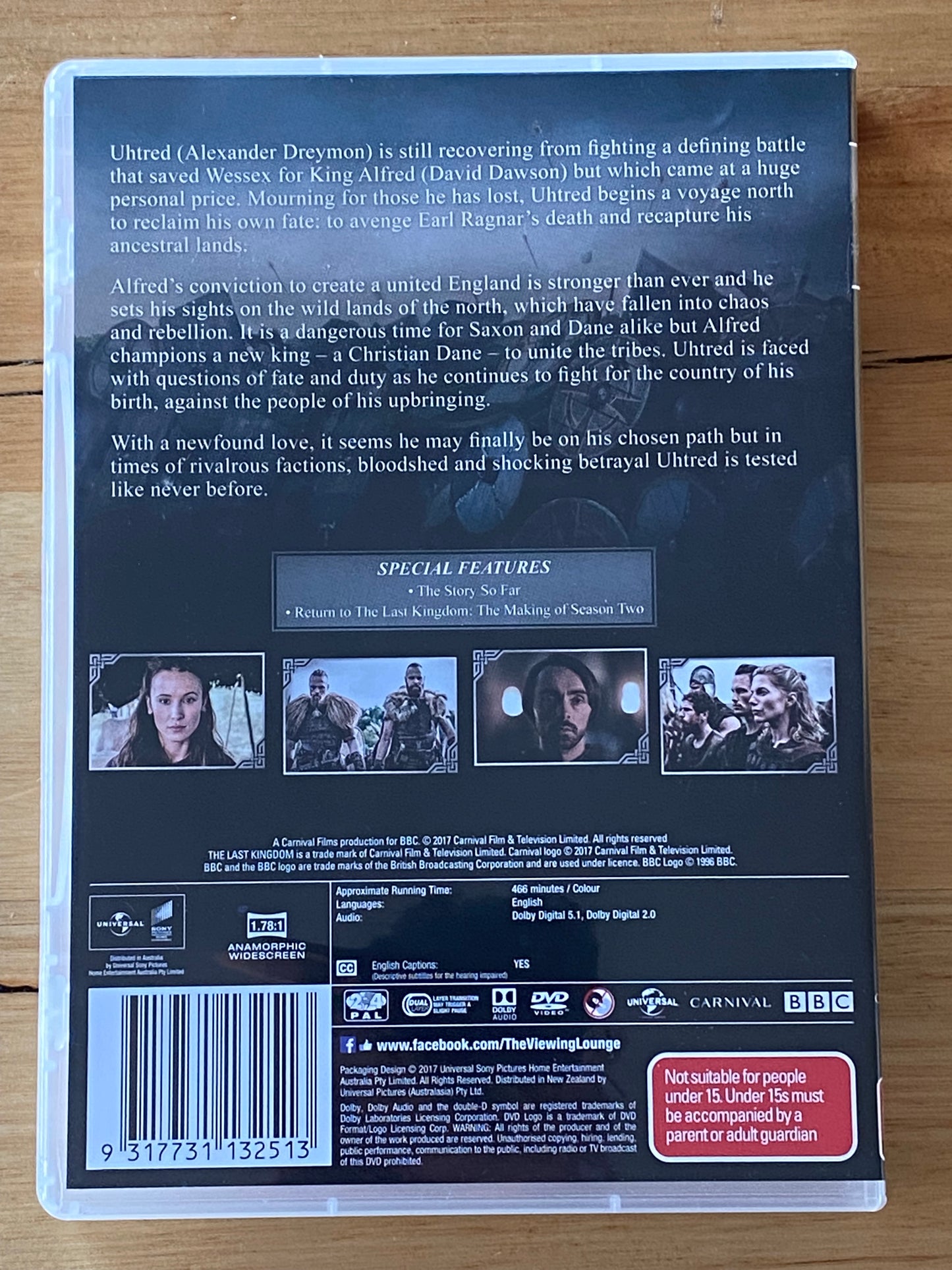 The Last Kingdom Season 1-3 DVD Drama 3-Disc PAL 2,4 VGC