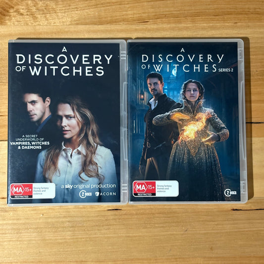 A Discovery of Witches Series 1+2 DVD Supernatural Drama 2-Disc Set PAL 4 VGC