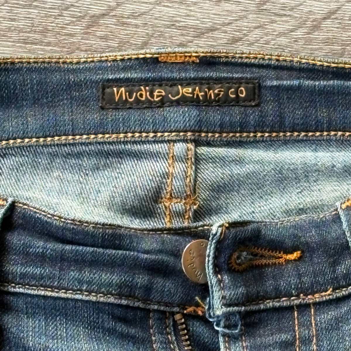 Nudie Jeans Womens Distressed W 28 L 32 Blue Denim Skinny