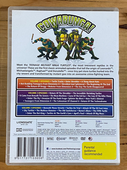 Teenage Mutant Ninja Turtles Volume 1-3 DVD 3-Disc Set PAL 4 VGC