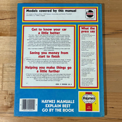 Morris Minor 1000 Haynes Workshop Manual Car Repair Hardcover GD