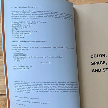 Color, Space & Style Interior Design Chris Grimley Mimi Love Paperback 2007 GD