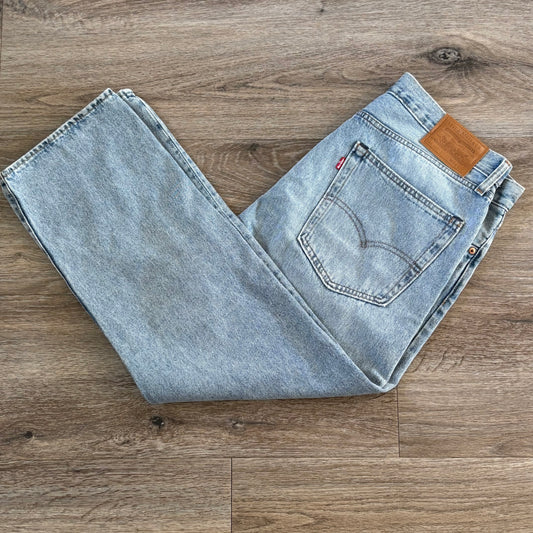 Levis 512 Jeans Straight Leg Size 36L Men's Blue Denim