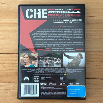 Che Parts 1 & 2 DVD Benicio Del Toro Historical Drama PAL 4 VGC