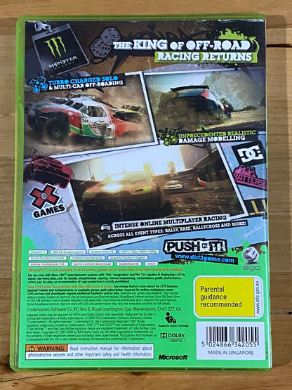 Colin McRae Dirt 2 Xbox 360 With Manual and Map VGC