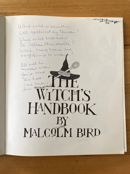 The Witch's Handbook by Malcolm Bird Paperback GD